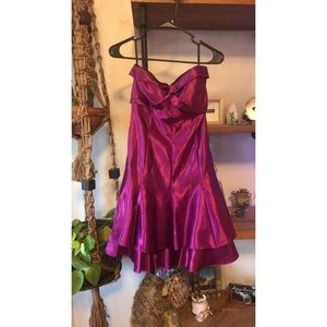 Strapless Short Flirty Formal Dress